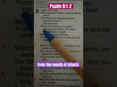 Psalm 8:1-2 #jesusisgod #jesusislord #bibleverse #psalms #love #joy #splendor #biblereading #reading