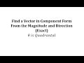 Vector Components and Angles