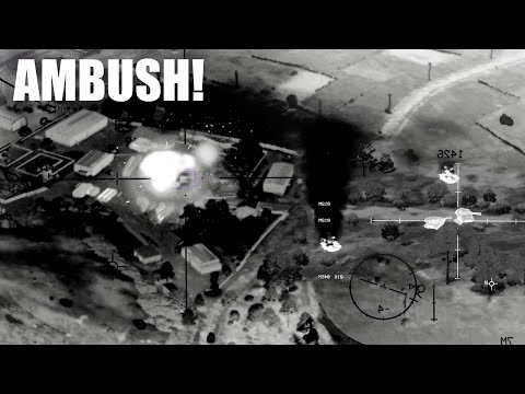 AC-130 Gunship in Action - Ambush - Fire Mission - Combat Footage - Military Simulation - ArmA 3