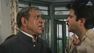 अमरीश पूरी ने अनिल कपूर के शर्ट का कॉलर पकड़ा | Anil Kapoor,Juhi Chawla | Jhooth Bole Kauwa Kaate