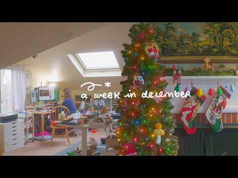 decorating for christmas in the new house, drawing cute icons ❄ weekly vlog