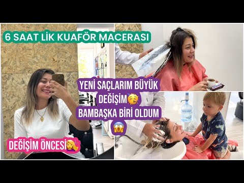 YILLAR SONRA EFSANE DEĞİŞİM BAMBAŞKA BİRİ OLDUM😱6 SAAT SÜREN KUAFÖR GÜNÜ💇‍♀️YENİ SAÇLARIM😍