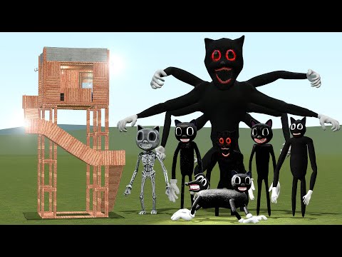 New All Cartoon Cat Vs Towers in Garry's Mod!