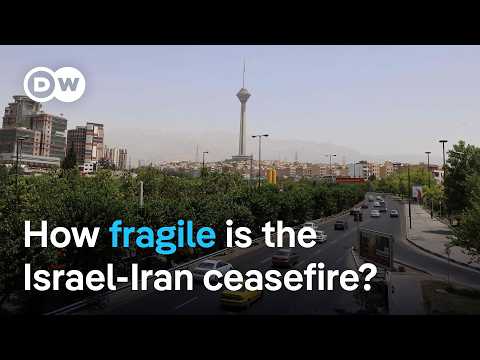 YouTube video thumbnail: IDF: Missiles Fired From Iran After Trump-Brokered Ceasefire