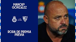 🎥 MANOLO GONZÁLEZ, roda de premsa prèvia a l’#EspanyolSevillaFC
