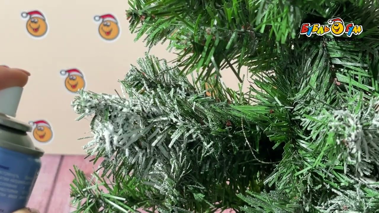 Спрей-снег новогодний белый 85г - видео Спрей-снег новогодний белый 85г - видео