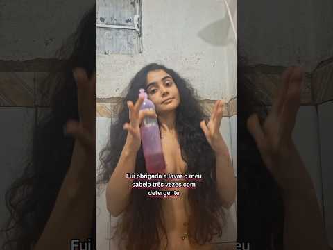 Fui OBRIGADA a LAVAR o CABELO com DETERGENTE e olhem oque aconteceu...