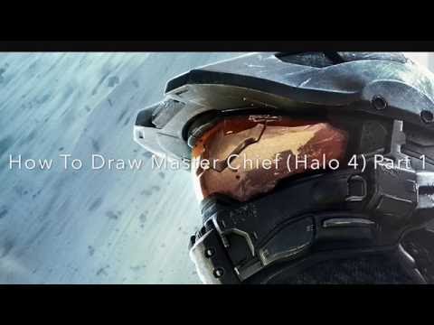 How to draw Halo 4's cover art - 1 (Front of Helmet)