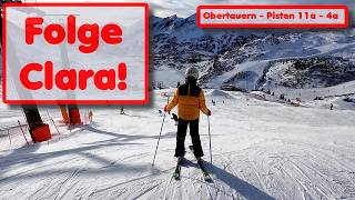 Obertauern Skifahren ⛷️ Ich fahre einfach hinterher… Rote Piste 11a → Hundskogelbahn (POV 4K)