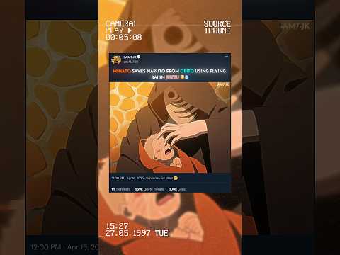 MINATO SAVES NARUTO FROM OBITO USING FLYING RAIJIN 🤯🥶