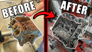 This Engine Block From Marketplace Was RUINED... But We Machined It.
