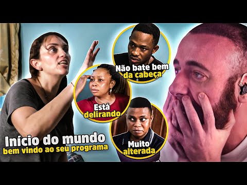 Família nigeriana fica espantada com comportamento maluco de americana
