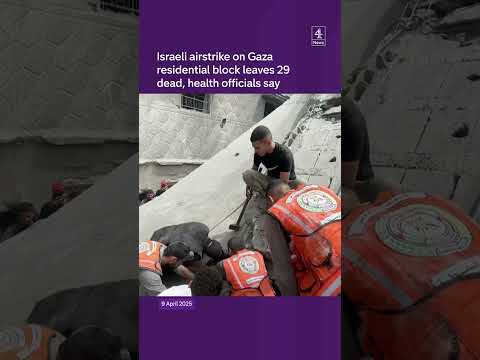 Israeli airstrike on Gaza residential block leaves 29 dead, health officials say