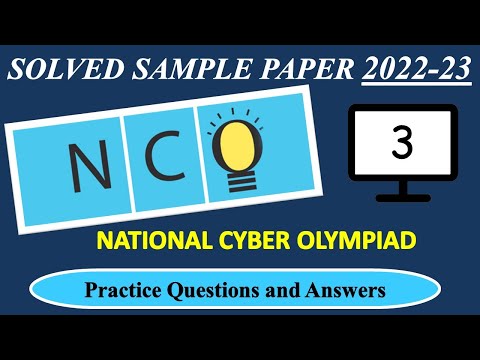 CLASS – 3 | NCO 2022-23 | National Cyber Olympiad Exam | Solved Sample Paper | Olympiad Preparation