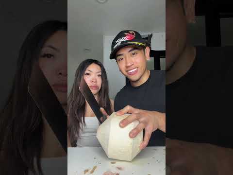 HOW TO OPEN A FRESH COCONUT WITH MY BROTHER