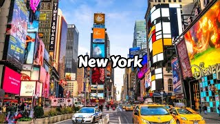 New York City Walking Tour 4k 7th Avenue - Manhattan Walk Times Square