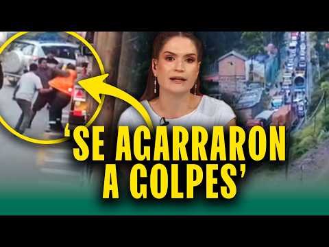 'Más de 3 horas varados': Obreros y choferes se agreden tras caos vehicular ocasionado por obras