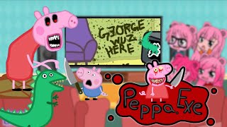 Piggy reacts to PEPPA EXE Tales - Piggy Family Characters Reaction || Gacha React