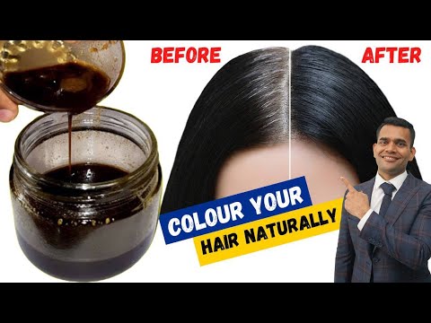 100 % Natural Colour For Soft Glossy and silky Hair | White Hair To Black Hair Naturally