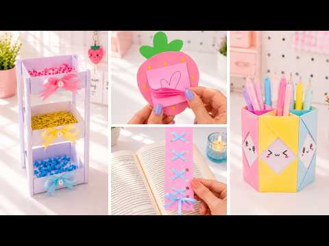 DIY - CUTE Pinterest Inspired SCHOOL SUPPLIES Ideas at Home! 🎀✨