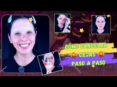 TUTORIAL DE CÓMO TAPAR CEJAS PASO A PASO 🎃🖤