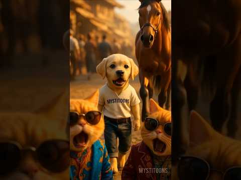 Poor Puppy with Skinny Horse 😢 Sad Story | #shorts #cartoonvideo #viralvideo