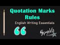 Mastering Quotation Mark Usage in English Writing