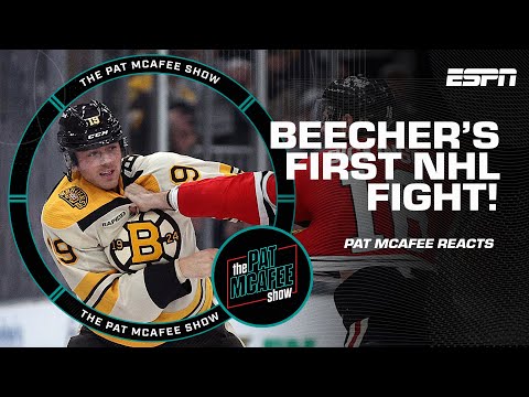 Pat McAfee goes BERSERK reacting to these NHL fights  | The Pat McAfee Show video clip