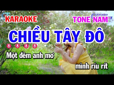Karaoke Chiều Tây Đô Nhạc Sống Tone Nam | Karaoke Đồng Sen