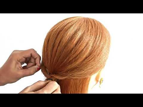 BEAUTIFUL !! BUN HAIRSTYLE FOR GIRLS || EASY HAIRSTYLE FOR SAREE ✨😍