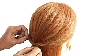 BEAUTIFUL !! BUN HAIRSTYLE FOR GIRLS || EASY HAIRSTYLE FOR SAREE ✨😍