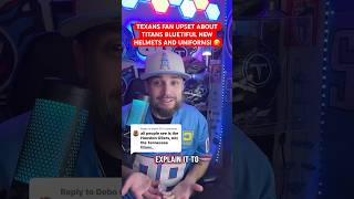 TEXANS FAN MAD ABOUT TENNESSEE TITANS NEW UNIFORMS! 🤣 | Titan Anderson Reaction! #shorts #titans