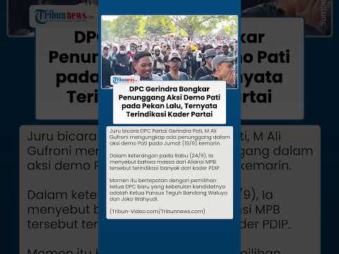 DPC Gerindra Klaim Aksi Demo Pati Tuntut Pergantian "Pemain" Ditunggangi: Pendemo dari Kader Partai