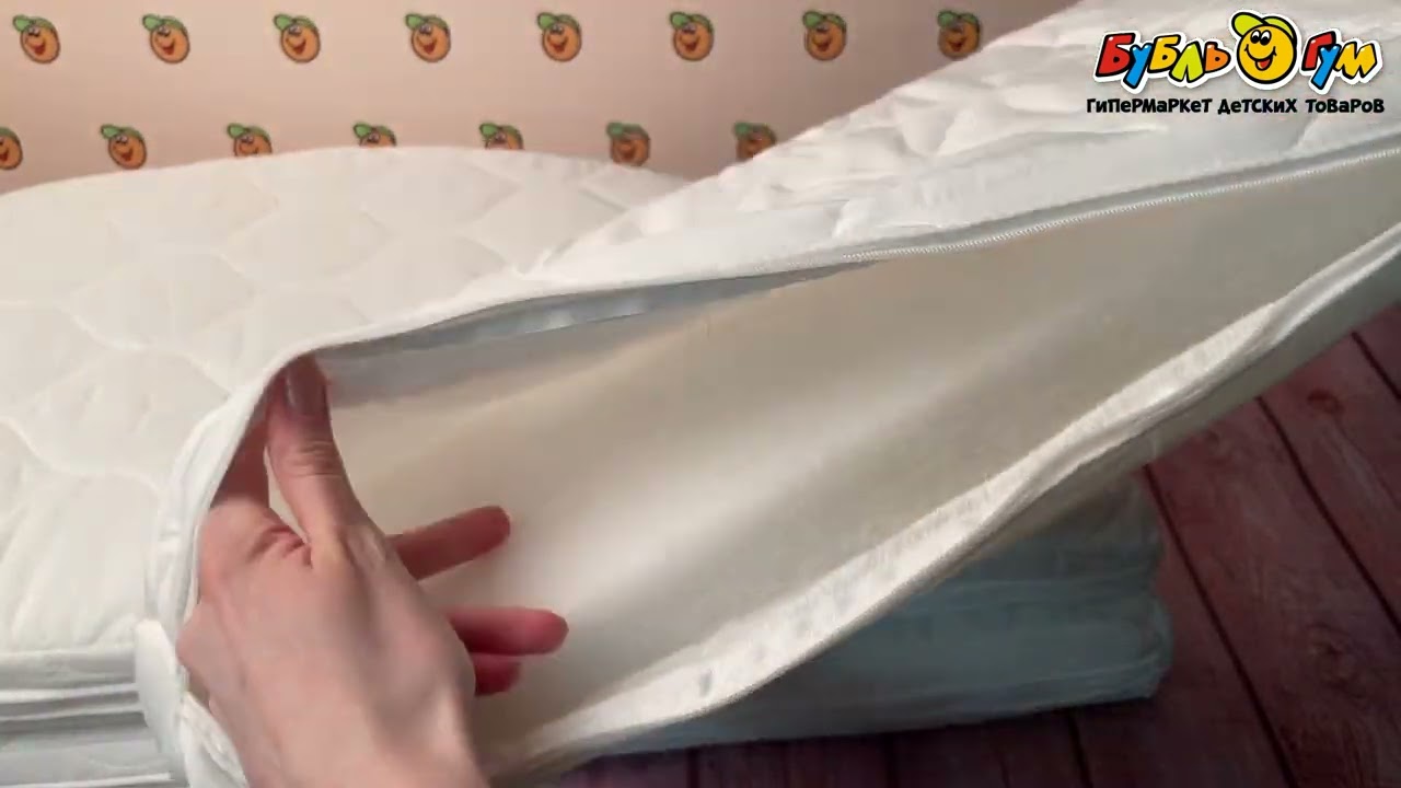 Матрац Lanson для кровати холлофайб 89х89/89х125х6см - видео