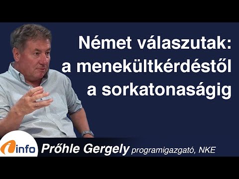 Német válaszutak: a menekültkérdéstől a sorkatonaságig. Prőhle Gergely, Inforádió, Aréna