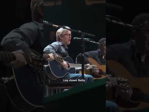 Eric performing "Lay Down Sally" at Crossroads Guitar Festival in 2013.