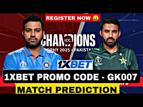 Champions Trophy 2025 | India vs Pakistan 1XBET Match Prediction | IND vs PAK CT2025 Betting Tips