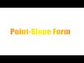 Exploring Point Slope Form Concepts