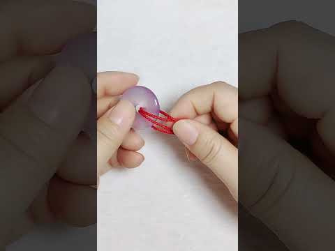 How to Tie a Knot for a Ring Pendant with String DIY Necklace Tutorial Simple and Beautiful Jewelry