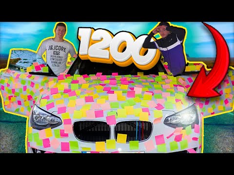 LE LLENO el COCHE con 1200 POSITS🚘 BROMA A MI COMPAÑERO🤭 [Stoyan YT]