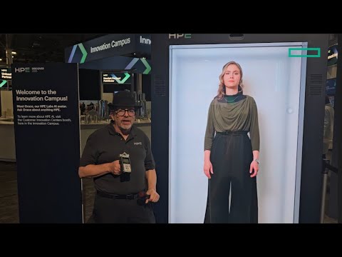 HPE Morpheus Enterprise Software with hologram AI avatar