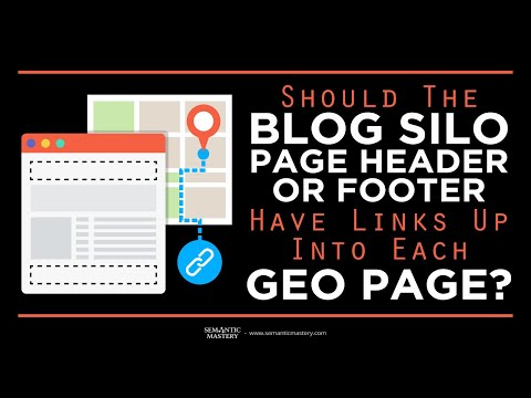 Should The Blog Silo Page Header Or Footer Have Links Up Into Each Geo Page?