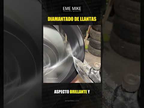 Proceso de diamantado de llantas (rines, aros, etc). #ememike #mecanica #mecanicaautomotriz