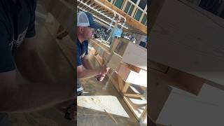 Finishing off a drop cut for a big tenon with a @SUIZAN pulls saw