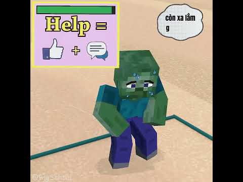 Khi Zombie và Steve đi tìm nước trong sa mạc! #minecraft