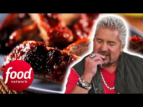 Guy Fieri Tries Out STICKY & TENDER Ribs That Fall Right Off The Bone | Guy’s Ranch Kitchen