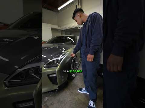 Gardener Dented a Nissan GTR😬😳 #carwrap #carshow #racingcars #wrap