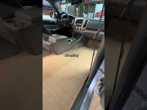 Swapping the seats in my truck for a cozy bed