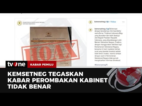 Surat Reshuffle Kabinet Tersebar di Medsos, Kemsetneg Tegaskan tersebut Hoaks