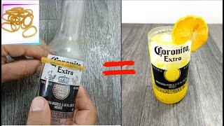 ¡Increíble! Así es como se Corta una Botella de Vidrio con Ligas